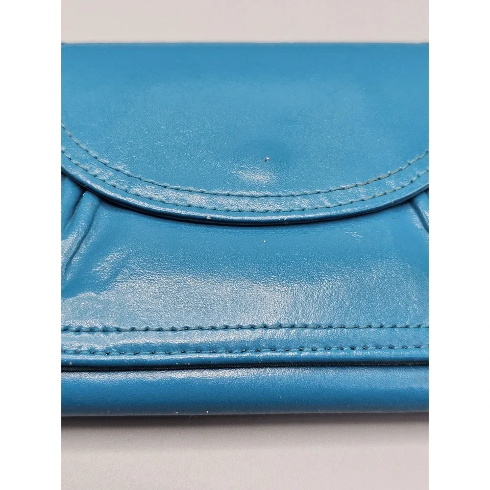 Vintage Wilson Leather Pelle Studios Teal Blue Leather‎ Wallet